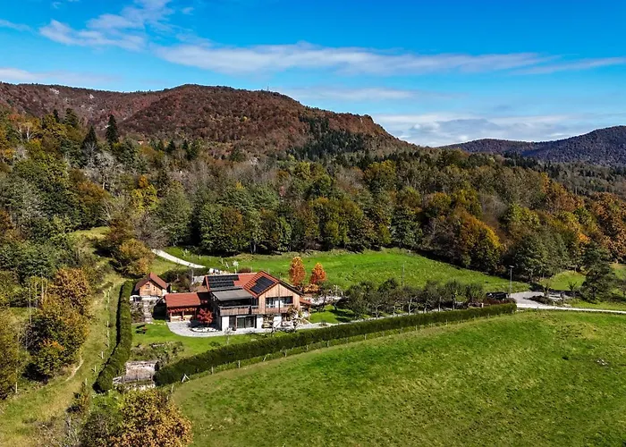 Hisa Na Hribu- A Peaceful Hilltop Escape Above River Kolpa דירה Kostel